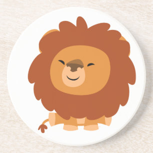 Cute Cudly Cartoon Lion Onderzetter