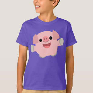 Cute Cudly Cartoon Pig Kinder T-shirt