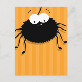 Cute Cudly Cartoon Spider Halloween Briefkaarten