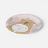 Cute Cudly Teddy Bear Birthday Paper Bord (Gekanteld)