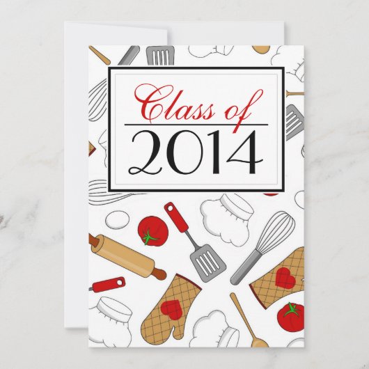Cute Culinal School Afstuderen Kaart (Voorkant)