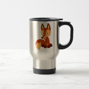 Cute Cunning Cartoon Fox Commuter Mok