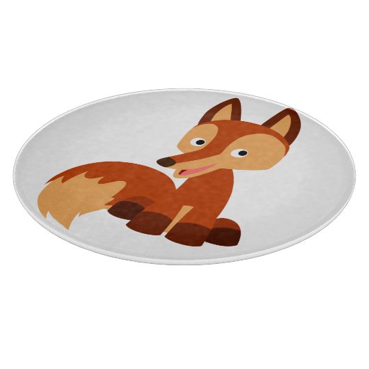 Cute Cunning Cartoon Fox Cutting Board Snijplank (Hoek)