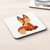 Cute Cunning Cartoon Fox Onderzetters Set (Linkerzijde)