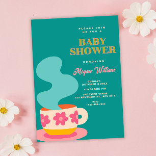 Cute cup baby shower kaart