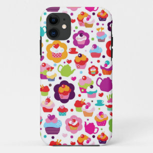 Cute cup cake en theepot iPhone 11 hoesje