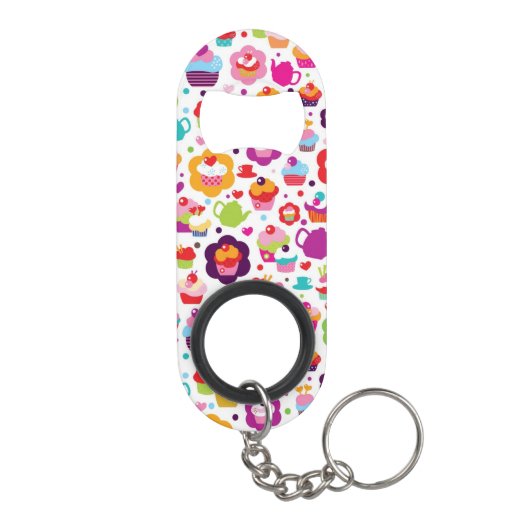 Cute cup cake en theepot mini flessenopener (Achterkant)