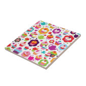 Cute cup cake en theepot tegeltje (Zijkant)