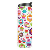 Cute cup cake en theepot thermosbeker (Gedraaid links)