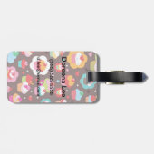 Cute Cup Cake Pattern Bagagelabel (Achterkant horizontaal)