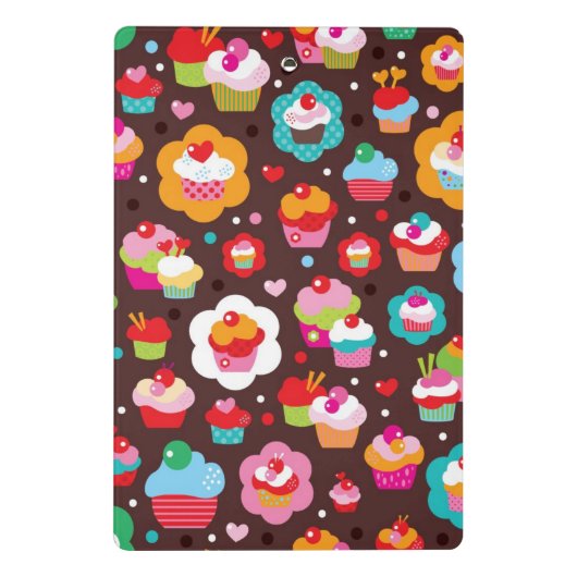 Cute Cup Cake Pattern Mini Klembord (Achterkant)