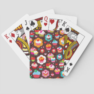 Cute Cup Cake Pattern Pokerkaarten