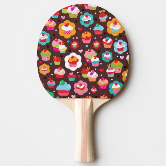 Cute Cup Cake Pattern Tafeltennisbatje (Voorkant)