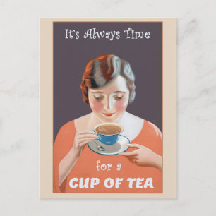 Cute Cup Poster Tea Briefkaart