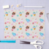 Cute Cupcake and Candy Pattern for Birthday Party Tissuepapier (Craft)