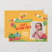 Cute Cupcake Anniversaire Carte de fête Invitation (Devant / Derrière)