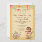 Cute Cupcake Baby shower Tea Party Invitation (Devant)