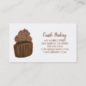 CUTE CUPCAKE Bakery Pastry Chef Modern Chocolade Visitekaartje (Achterkant)