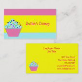 Cute Cupcake boulangerie Cartes de visite (Devant / Derrière)