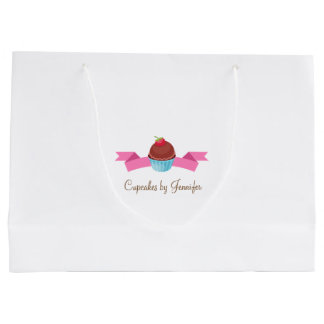 CUTE Cupcake Business Gift Bag Groot Cadeauzakje