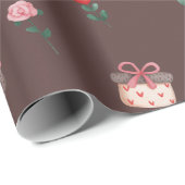 Cute cupcake cadeau Valentijnsdag Cadeaupapier (Rol Hoek)