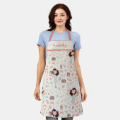 Cute Cupcake Cake Dessert Pattern Women's Baking Schort (Gedragen)