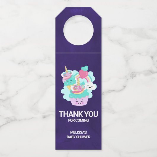 Cute Cupcake en Happy Ice Cream Dank u Flessenhanger (Voorkant)