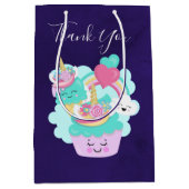 Cute Cupcake en Happy Ice Cream Dank u Medium Cadeauzakje (Voorkant)