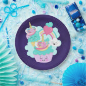 Cute Cupcake en Happy Ice Cream Papieren Bordje (Feest)