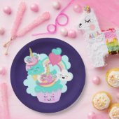Cute Cupcake en Happy Ice Cream Papieren Bordje (Feest)