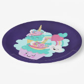 Cute Cupcake en Happy Ice Cream Papieren Bordje (Gekanteld)