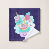 Cute Cupcake en Happy Ice Cream Pattern Bad Handdoek (Wasdoekje)