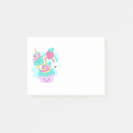 Cute Cupcake en Happy Ice Cream Post-it® Notes (Voorkant)