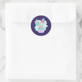 Cute Cupcake en Happy Ice Cream Ronde Sticker (Tas)