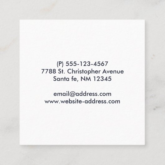 Cute Cupcake en Happy Ice Cream Vierkante Visitekaartje (Achterkant)