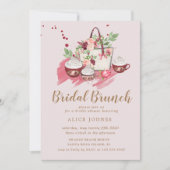 Cute Cupcake Floral Bridal Brunch Invitation (Devant)
