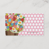 Cute Cupcake Flowers de printemps Carte de visite  (Dos)