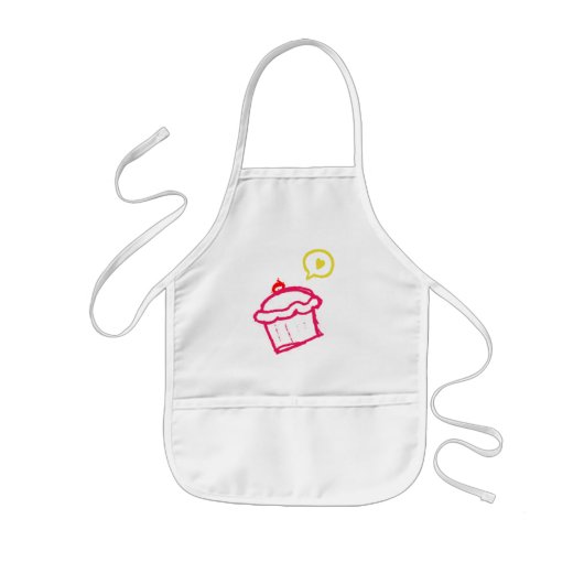 Cute Cupcake Love Kinder Aprons Kinder Schort (Voorkant)