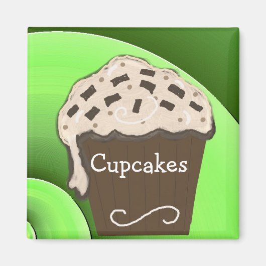 Cute Cupcake-ontwerp Magneet (Voorkant)