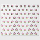 Cute Cupcake Patroon Cadeaupapier (Vlak)