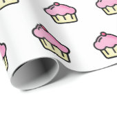 Cute Cupcake Patroon Cadeaupapier (Rol Hoek)