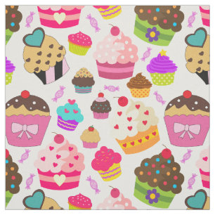 Cute Cupcake Patroon Stof