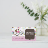 Cute Cupcake, Pretzel en Cookie Visitekaartje (Staand voorkant)