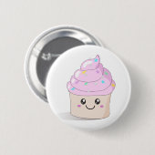 Cute Cupcake Ronde Button 5,7 Cm (Voorkant /achterkant)