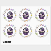 Cute cupcake ronde sticker (Vel)