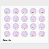 Cute Cupcake Ronde Sticker (Vel)