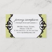 Cute Cupcake Silhouette Visitekaartjes (Achterkant)