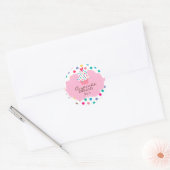 Cute Cupcake Stickers Polka Dot Pink (Envelop)