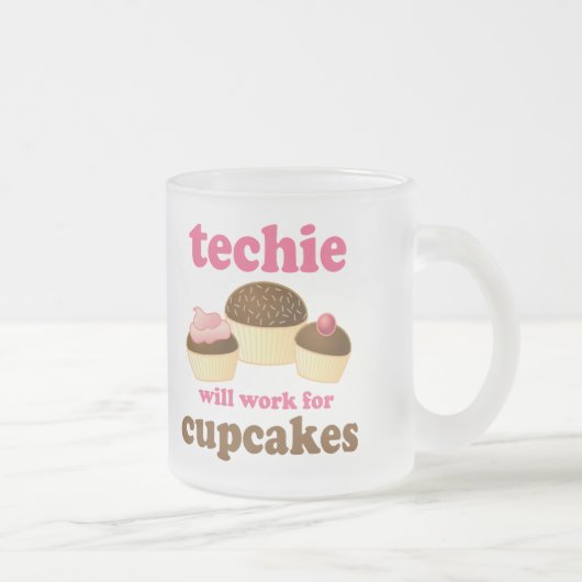 Cute Cupcake Techie Matglas Koffiemok (Rechts)