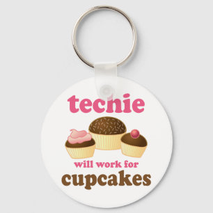 Cute Cupcake Techie Sleutelhanger